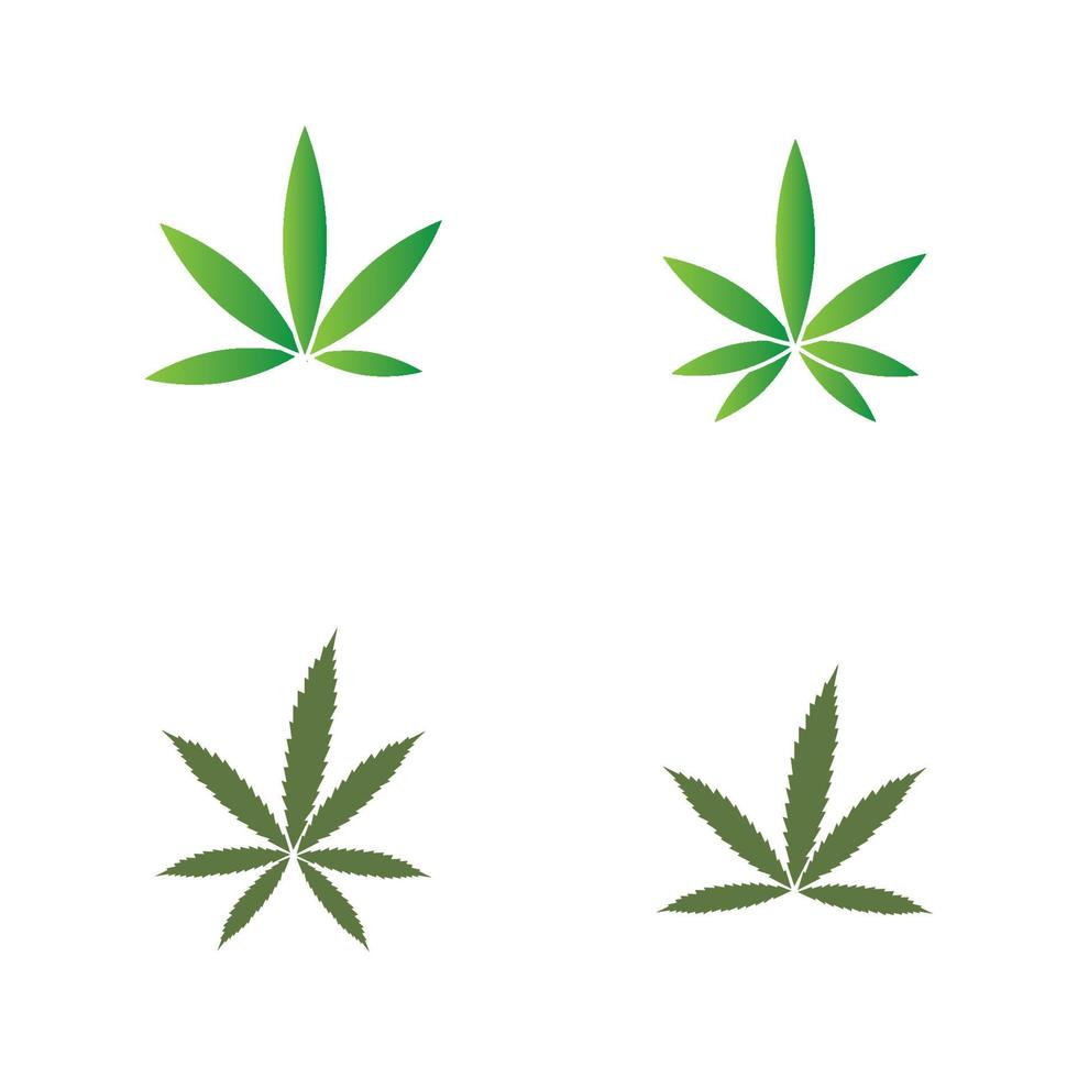 logotipo da folha de cannabis vetor