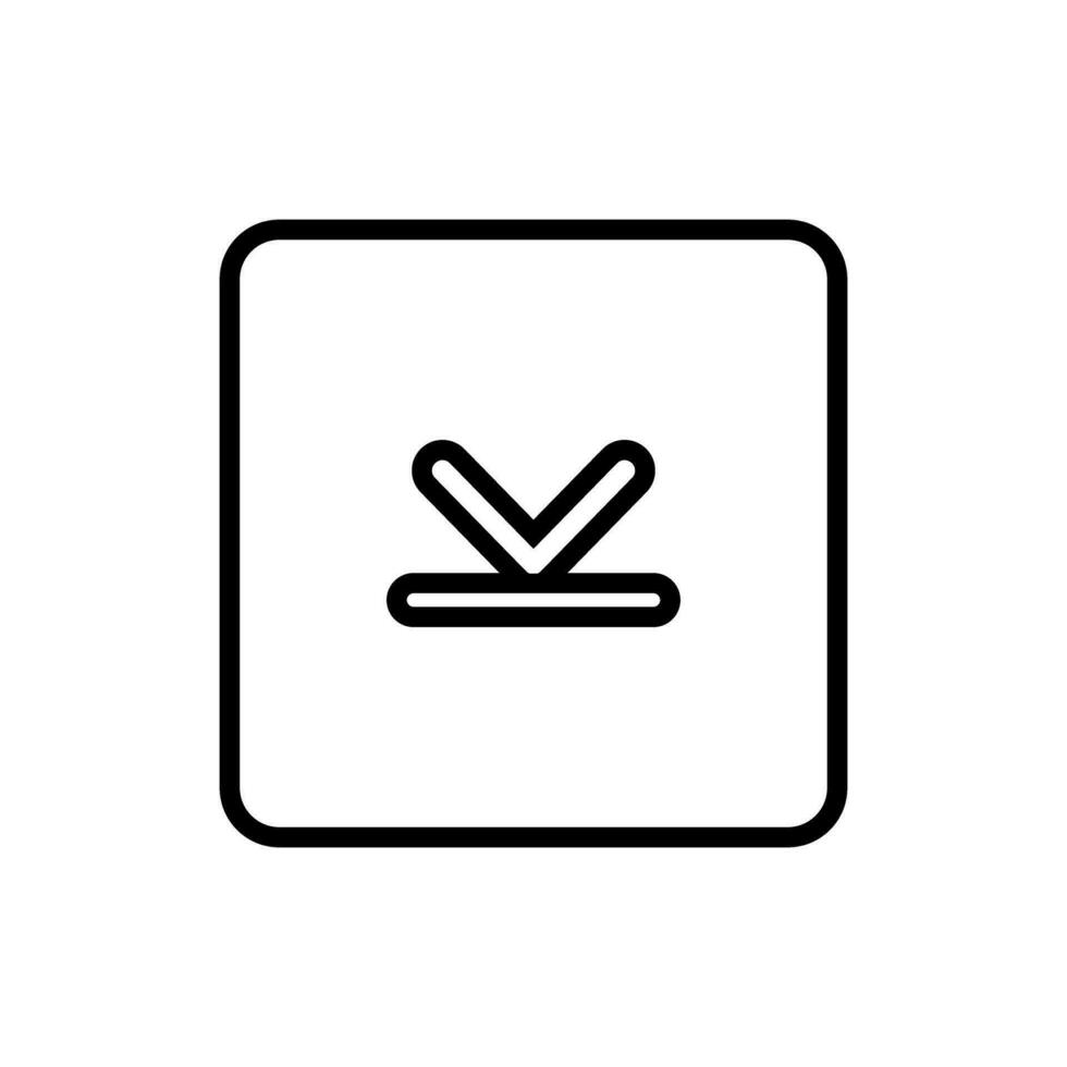 baixar ícone vetor. Envio botão ilustração. carga símbolo ou logotipo. vetor