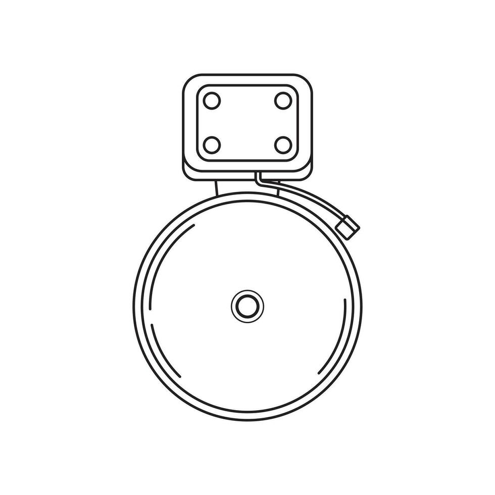 mão desenhado crianças desenhando desenho animado vetor ilustração escola Sino ícone isolado em branco