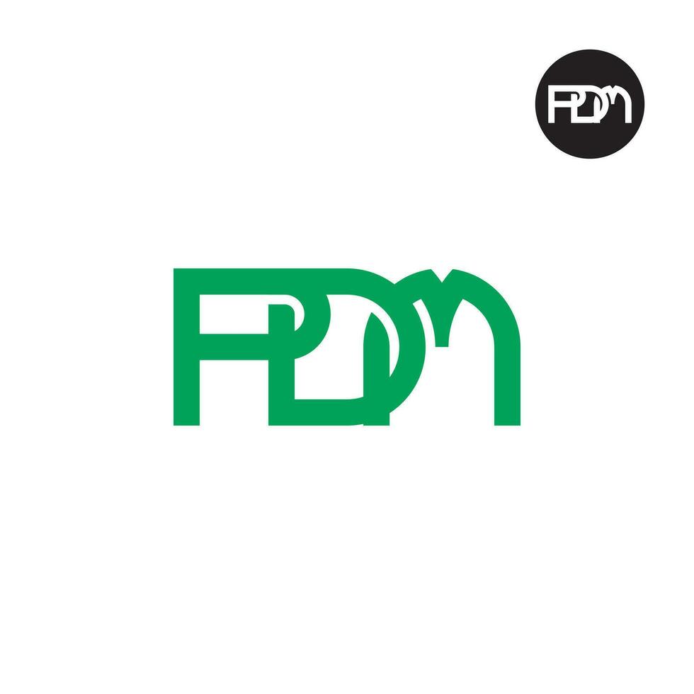 carta pdm monograma logotipo Projeto vetor