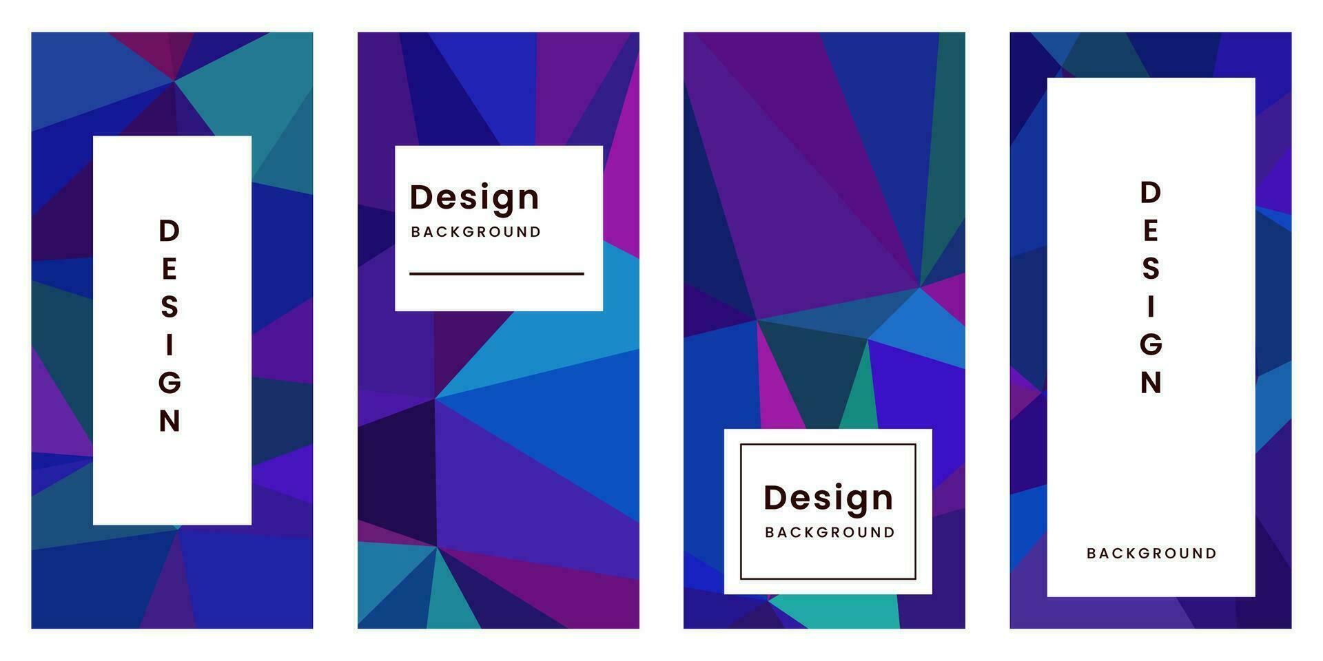 conjunto do brochuras com abstrato geométrico azul colorida vibrante fundo vetor