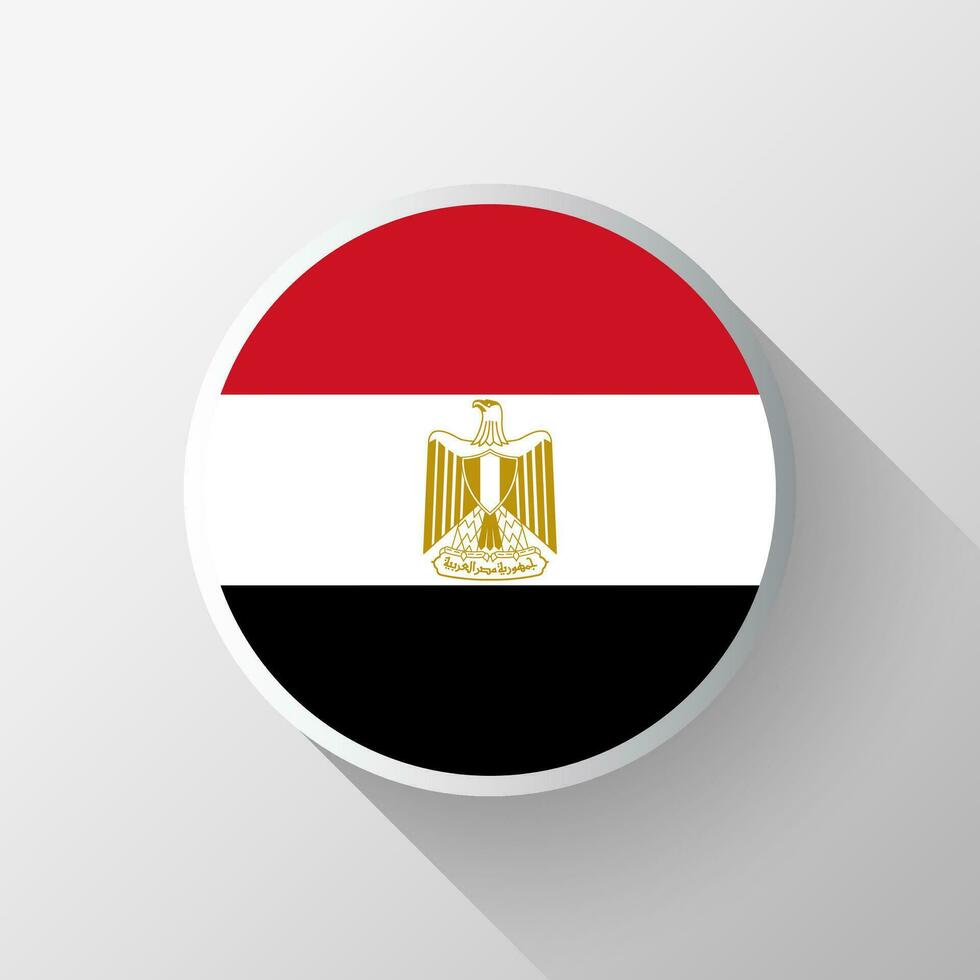 criativo Egito bandeira círculo crachá vetor