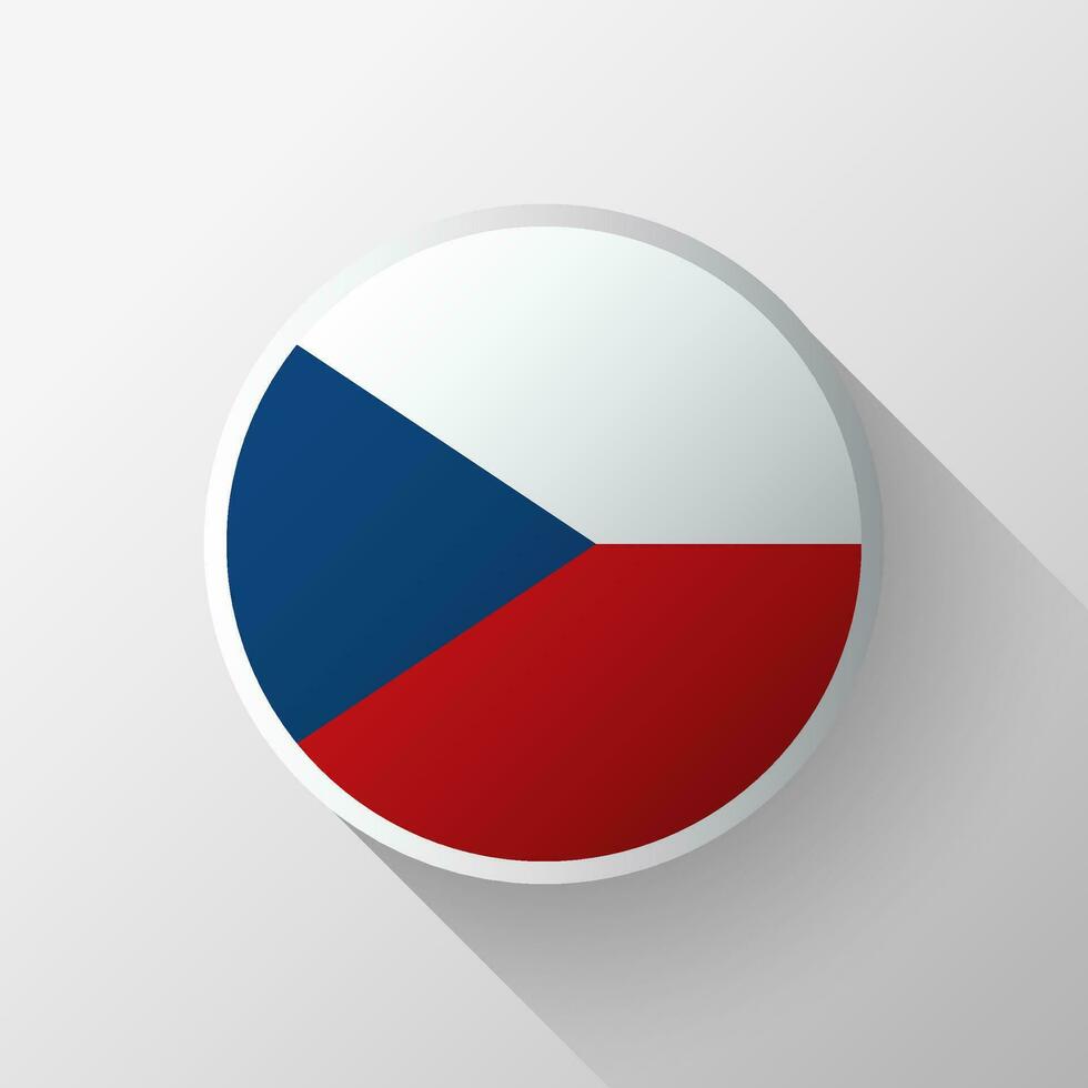 criativo tcheco república bandeira círculo crachá vetor