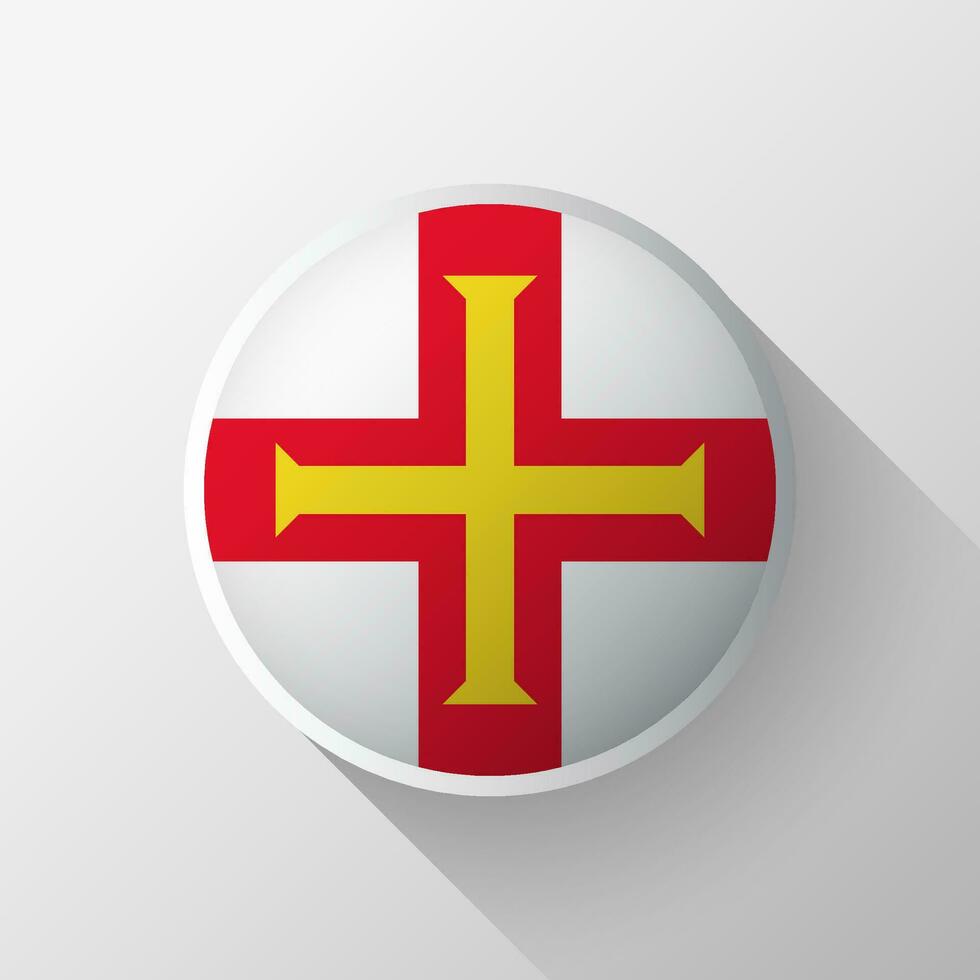 criativo Guernsey bandeira círculo crachá vetor