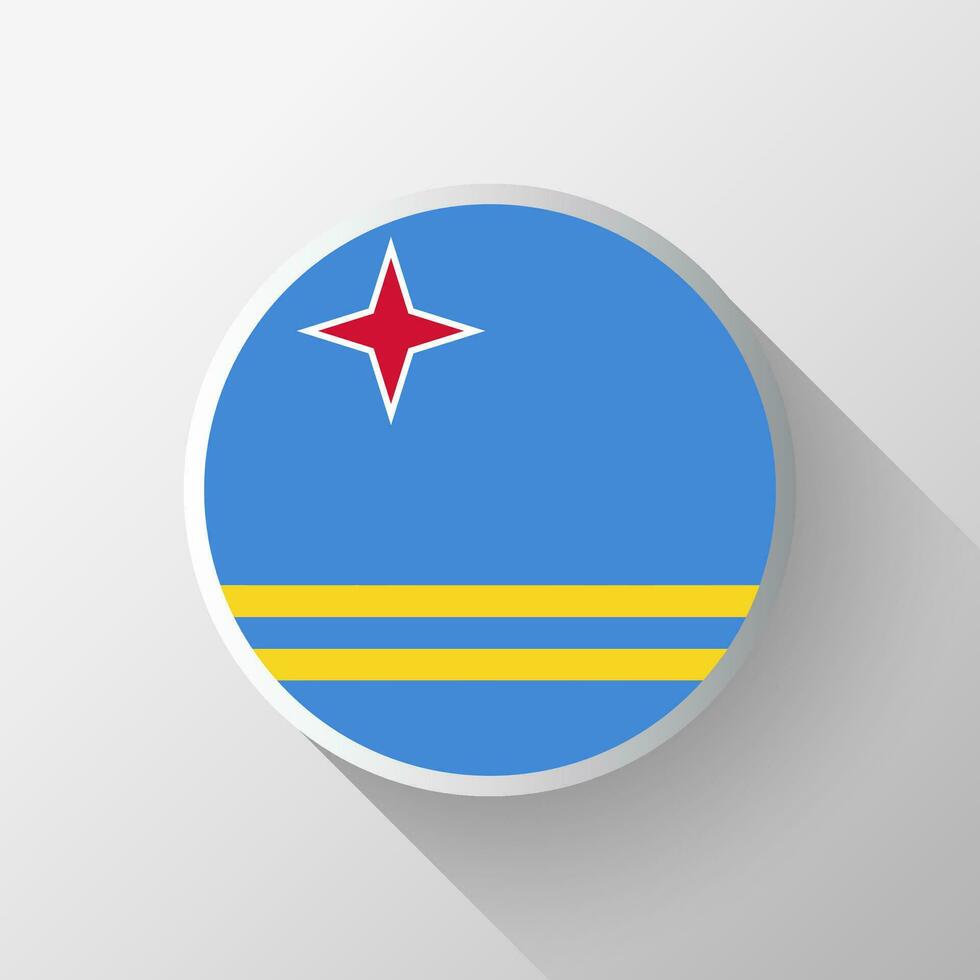 criativo Aruba bandeira círculo crachá vetor