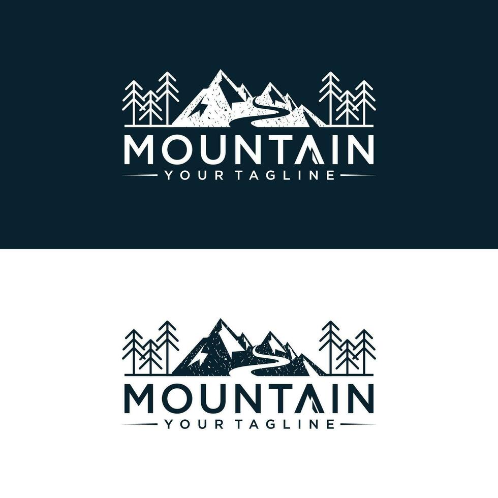 criativo montanha conceito logotipo Projeto modelo, vetor ilustração