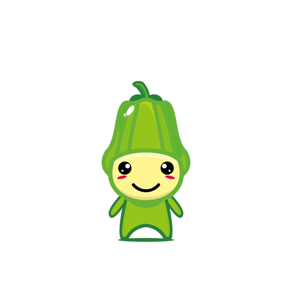 bonito sorrindo engraçado chuchu vegetal. ilustração em vetor cartoon personagem kawaii. isolado em fundo branco