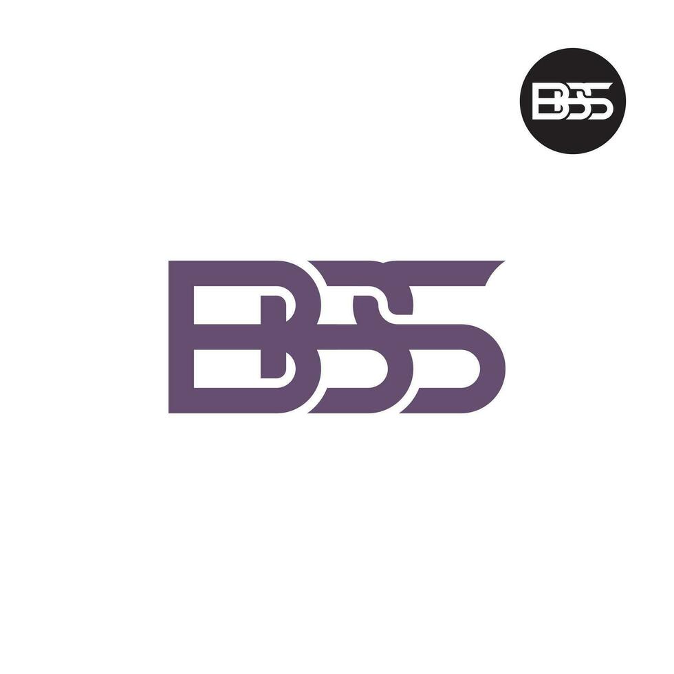 carta bbs monograma logotipo Projeto vetor