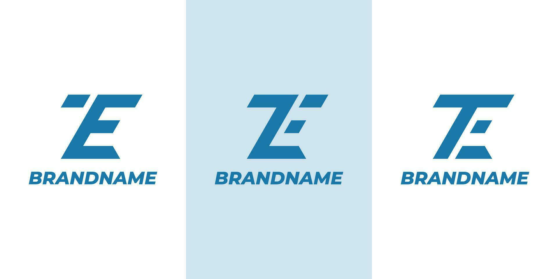 moderno carta te ou Z e monograma logotipo, adequado para o negócio com te, e, Z e, ou ez iniciais vetor