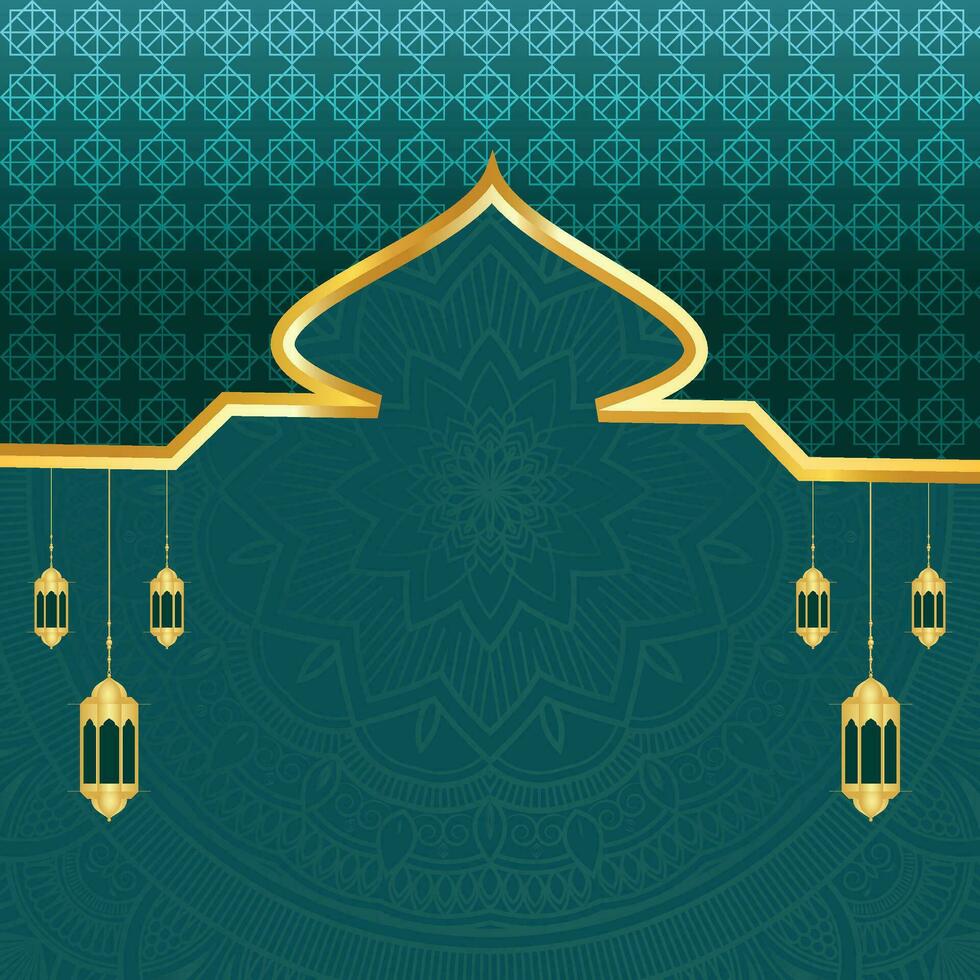 mawlid al nabi arabesco islâmico fundo com árabe ornamental quadro, Armação vetor