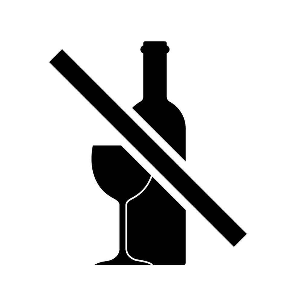 sem sinal de bebida, sem álcool, ativo proibido vetor
