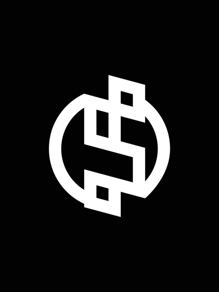 modelo de logotipo de monograma s vetor