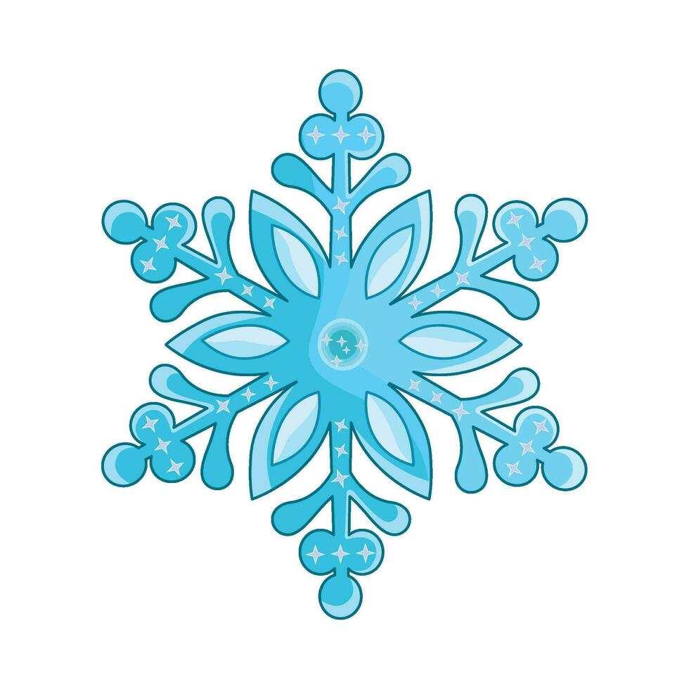 ilustração do floco de neve vetor