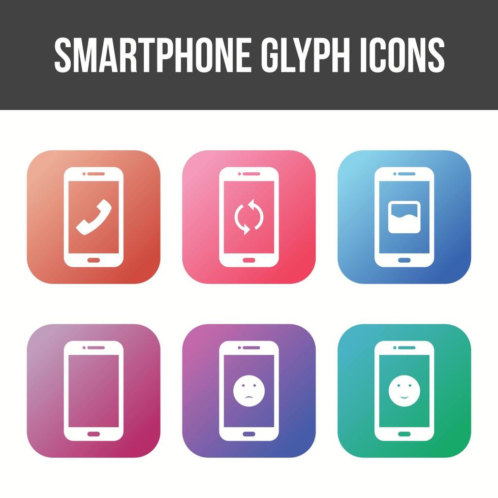 smartphone e conjunto de ícones de vetor de aplicativos móveis