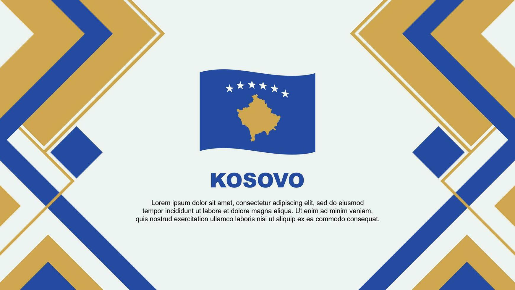 Kosovo bandeira abstrato fundo Projeto modelo. Kosovo independência dia bandeira papel de parede vetor ilustração. Kosovo bandeira