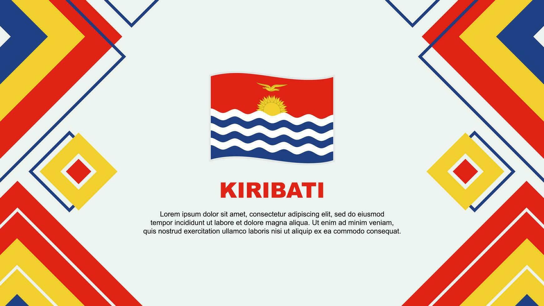 Kiribati bandeira abstrato fundo Projeto modelo. Kiribati independência dia bandeira papel de parede vetor ilustração. Kiribati fundo