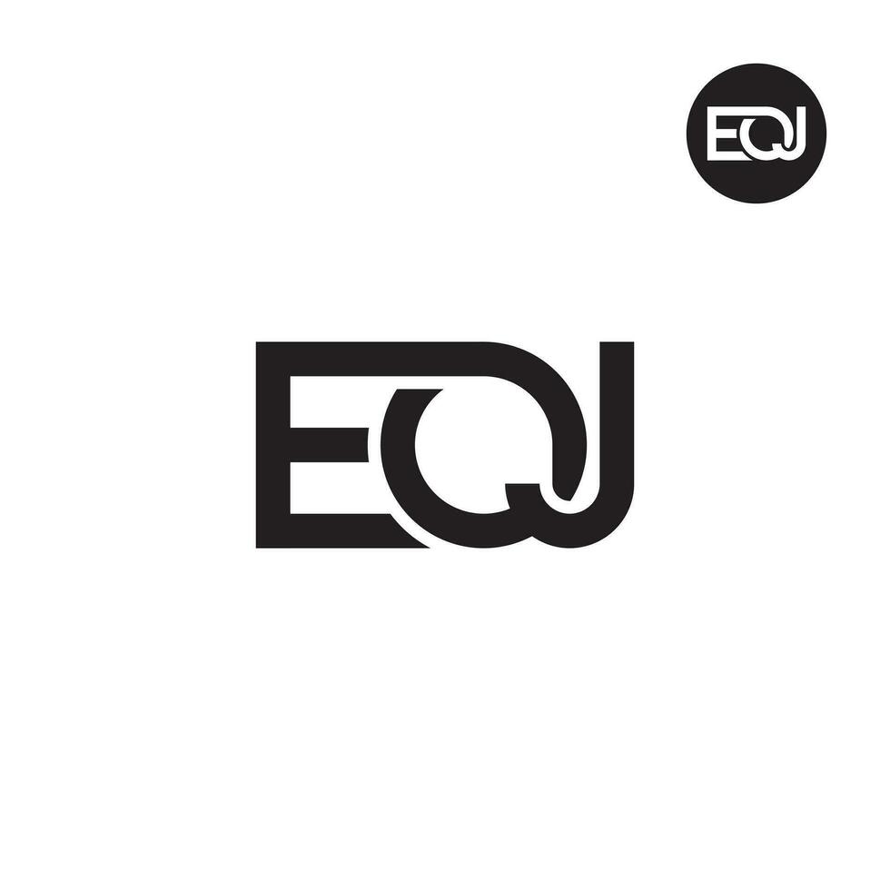 carta eoj monograma logotipo Projeto vetor