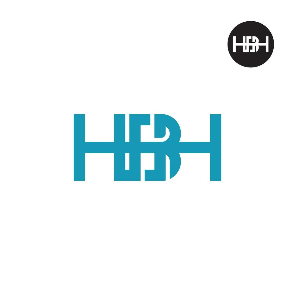 carta hbh monograma logotipo Projeto vetor