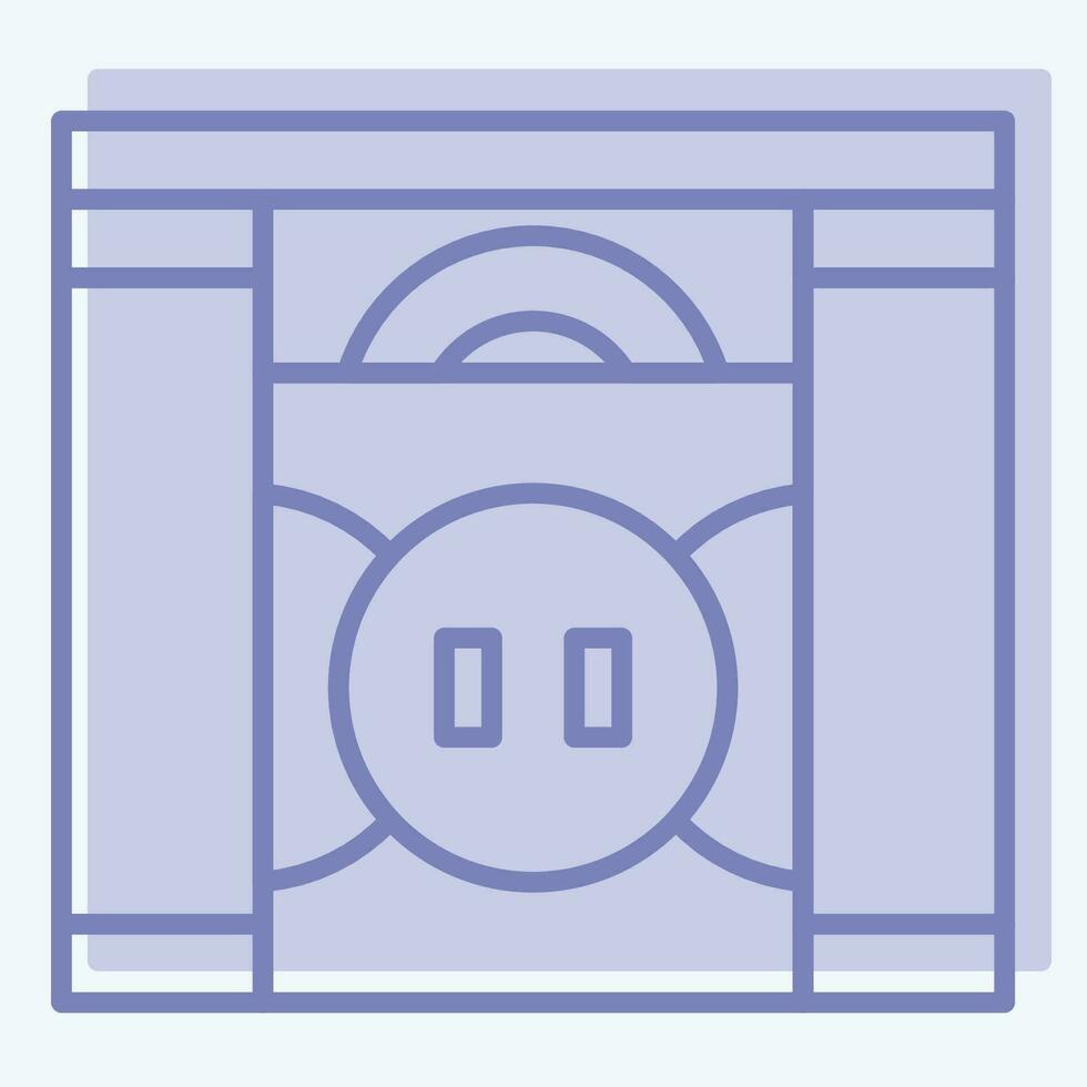 ícone porta. relacionado para casa decoração símbolo. dois tom estilo. simples Projeto editável. simples ilustração vetor
