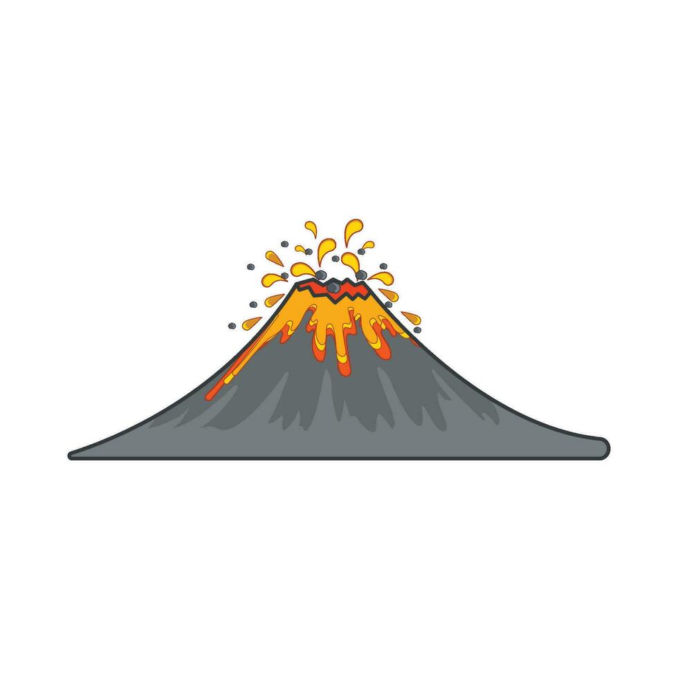 vulcão montanha ilustração vetor