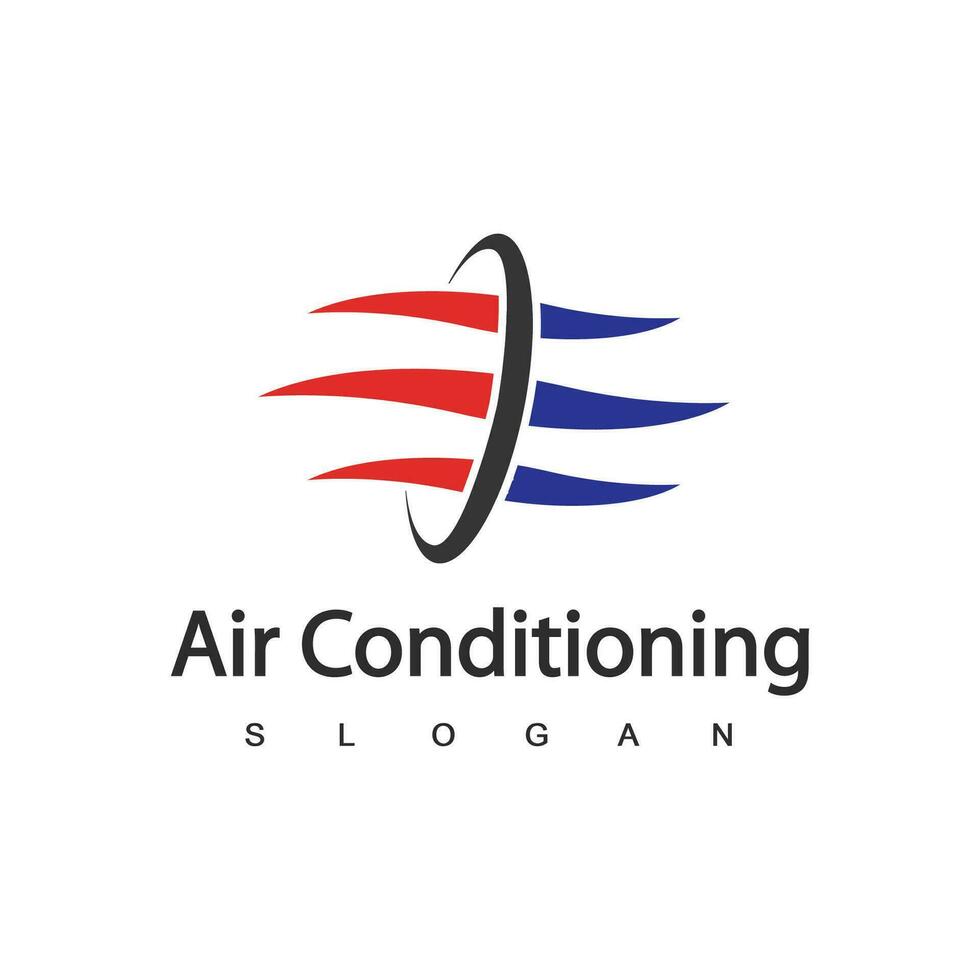 logotipo de ar condicionado, conceito de logotipo hvac vetor