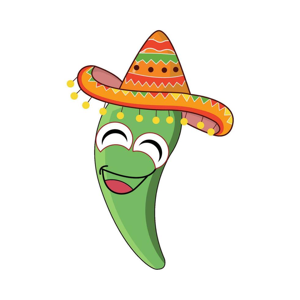 cacto personagem mexicano ilustração vetor