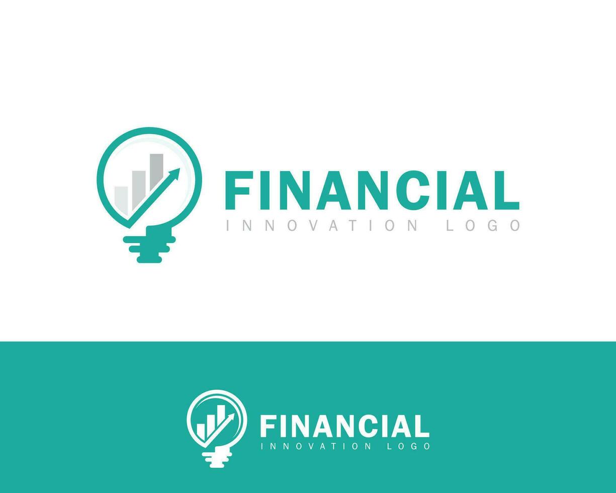 inovação logotipo criativo finança mercado diagrama seta o negócio Projeto conceito lâmpada vetor