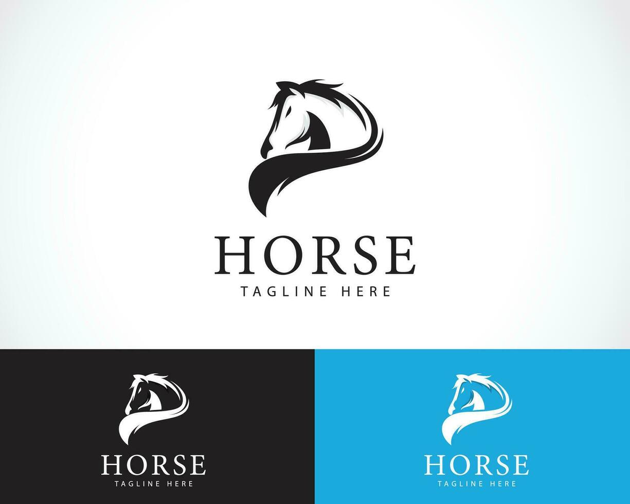 cavalo logotipo criativo Projeto vetor animal espírito corre poder placa símbolo o negócio cabeça