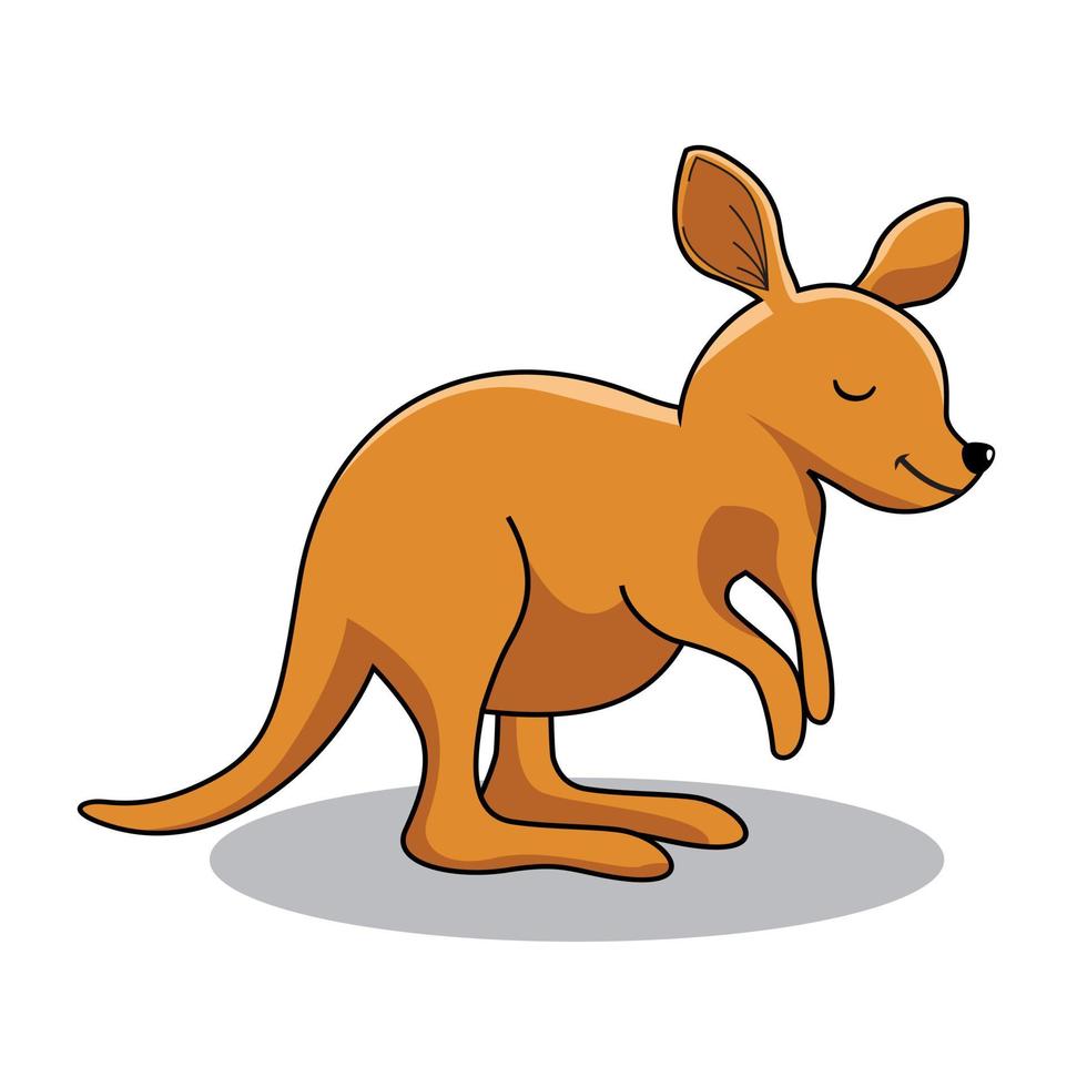 ilustrações fofas de desenho de canguru vetor