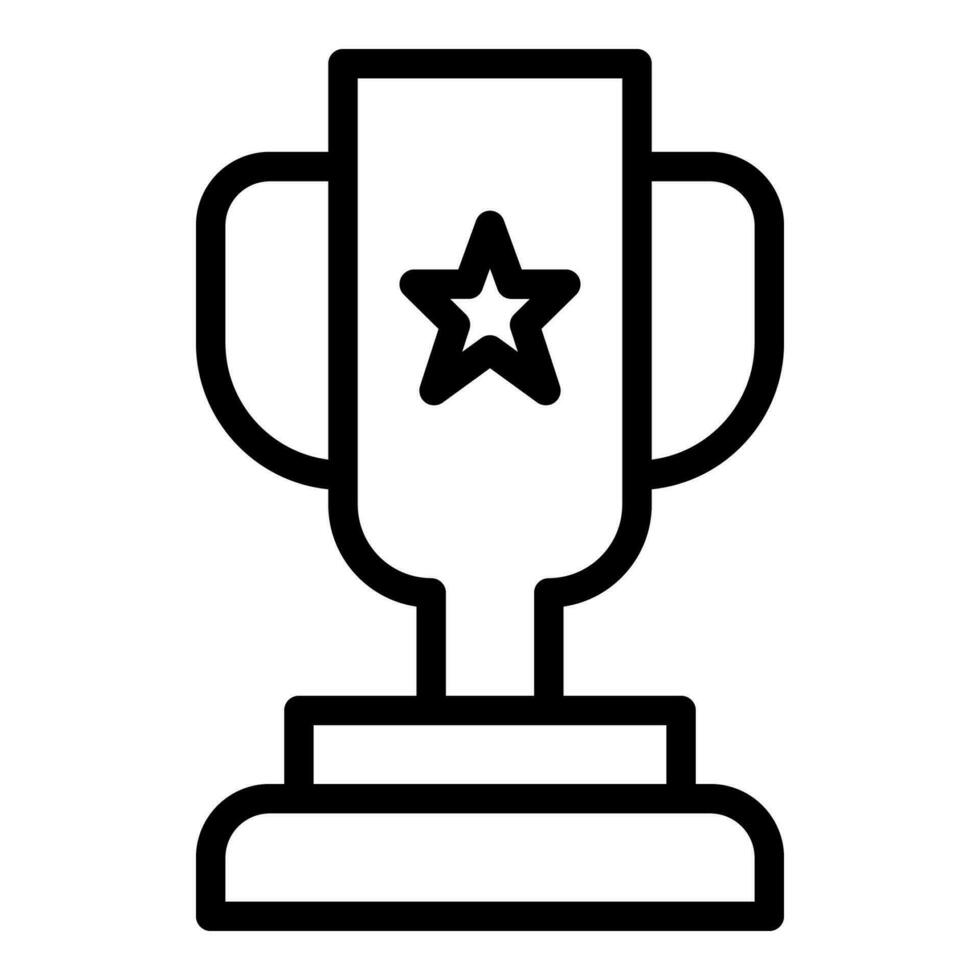 troféu ícone ou logotipo ilustração esboço Preto estilo vetor