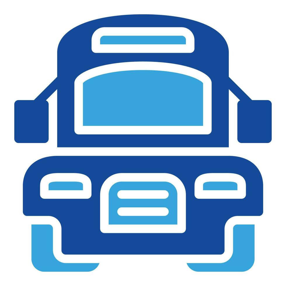 ônibus ícone ou logotipo ilustração glifo estilo vetor