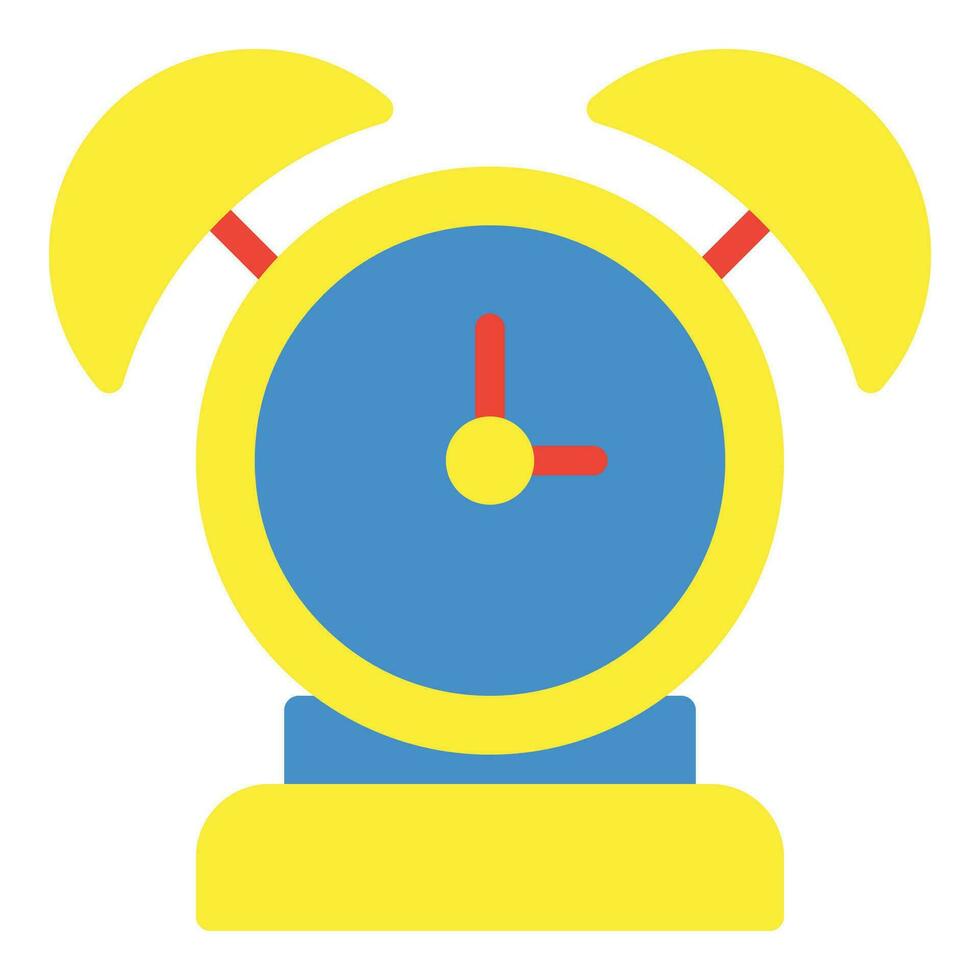 alarme relógio ícone ou logotipo ilustração plano cor estilo vetor