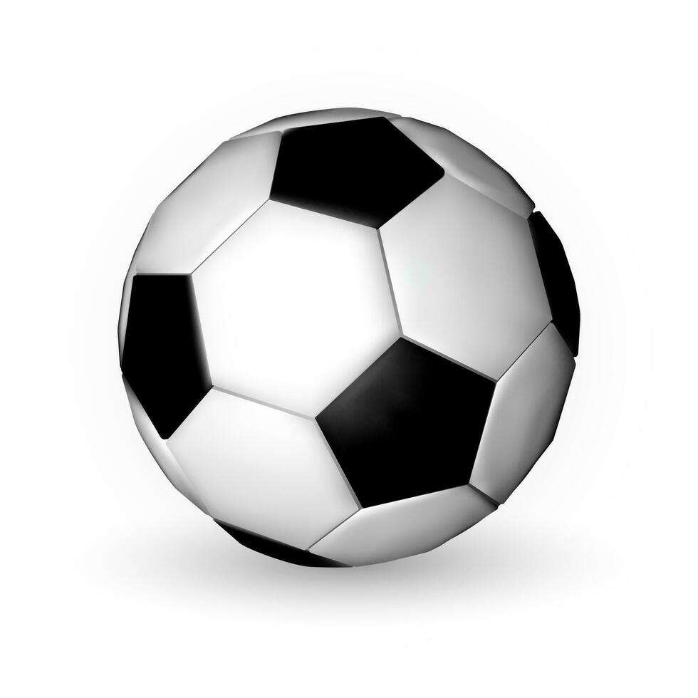 futebol bola, futebol bola em branco fundo. vetor ilustração
