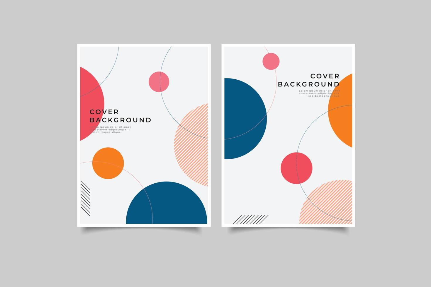 conjunto de coleção de capa de negócios de desenho geométrico vetor