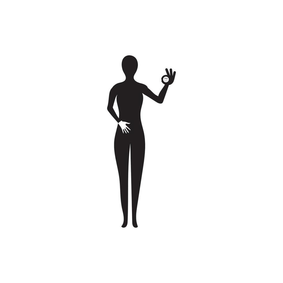 humano cheio corpo ícone ilustrações . Preto silhuetas do homens e mulheres em uma branco fundo. masculino e fêmea gênero. figura do humano corpo. vetor