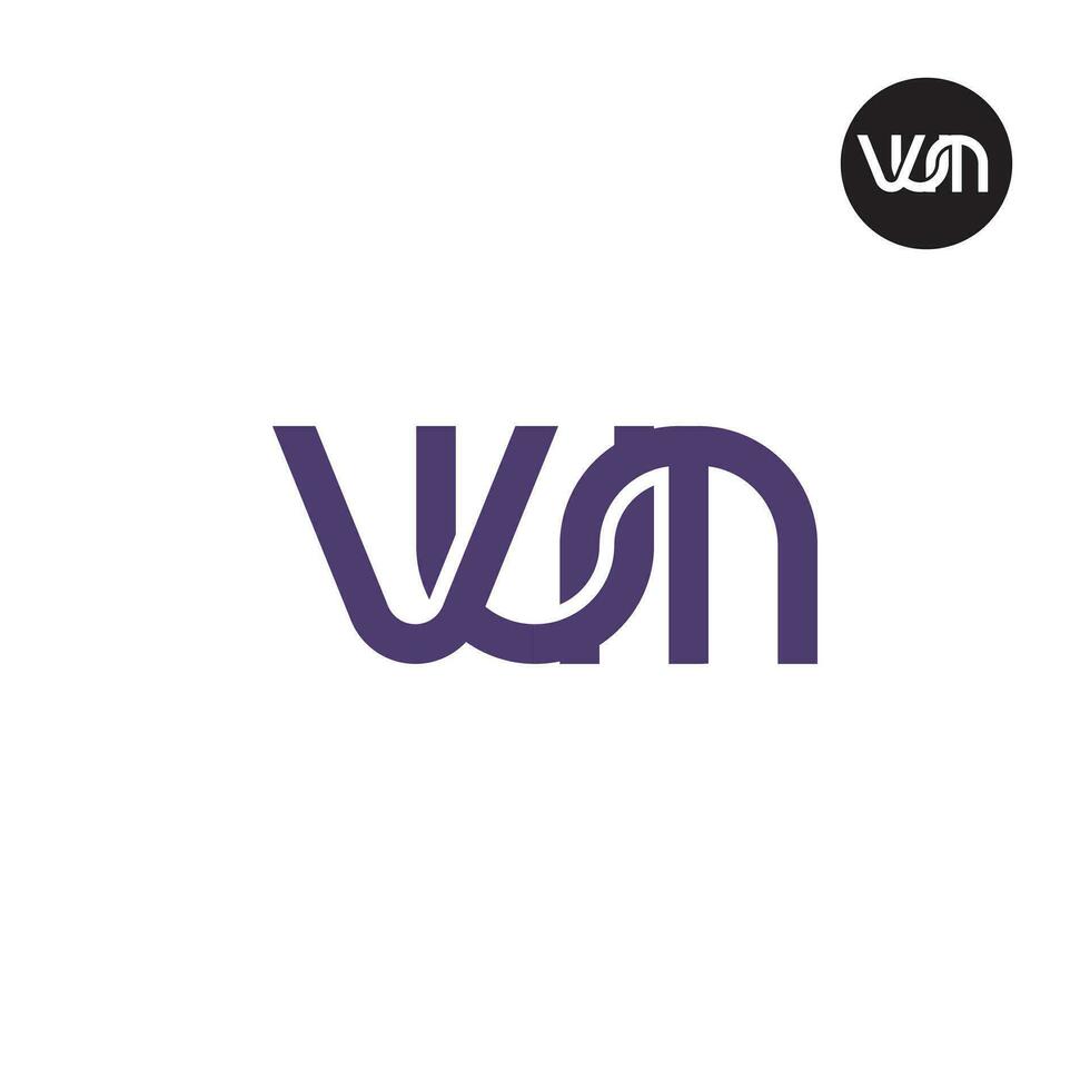 carta vum monograma logotipo Projeto vetor