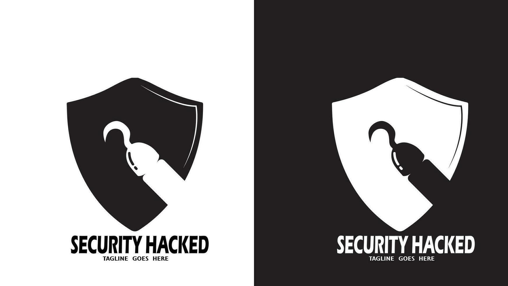 segurança hackeado logotipo projeto, cyber segurança logotipo Projeto vetor
