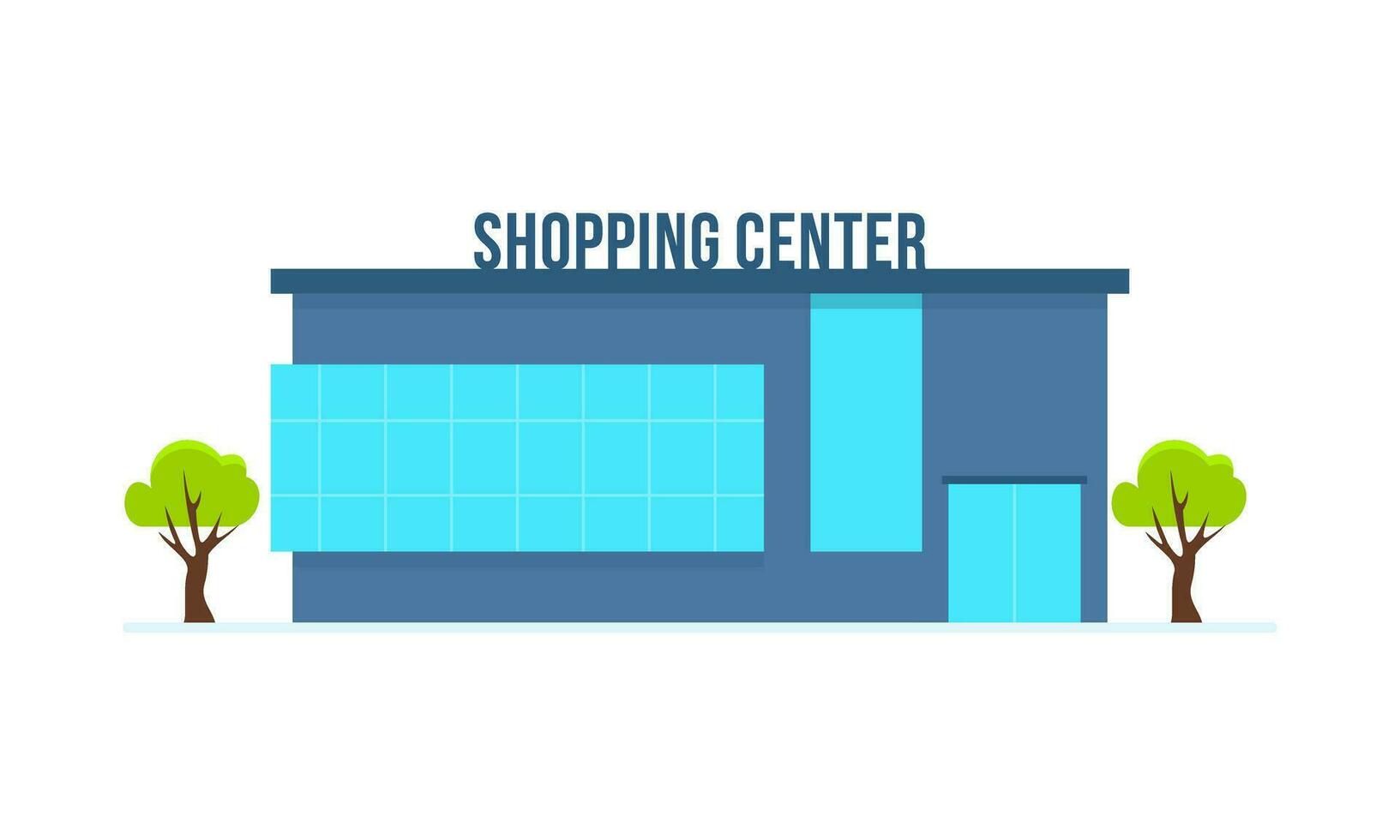 compras Shopping lado de fora composição Shopping construção ilustração vetor