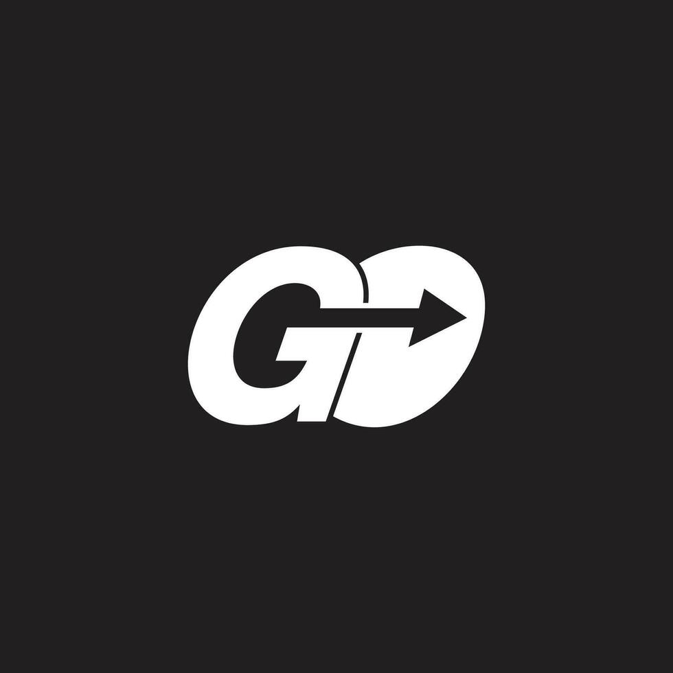 carta gd seta velozes simples geométrico logotipo vetor