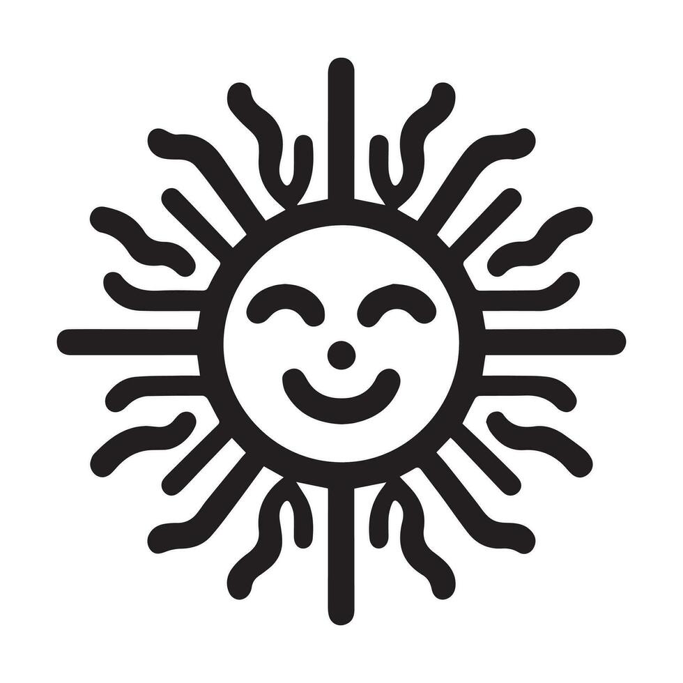 minimalista Sol logotipo em uma branco fundo vetor