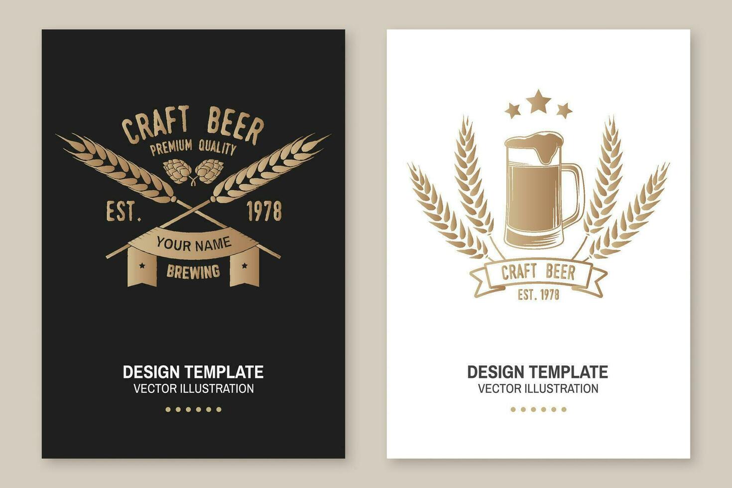 construir Cerveja poster, folheto, modelo, cartão. vetor. vintage Projeto para bar, bar e restaurante negócios. montanha-russa para cerveja. vetor