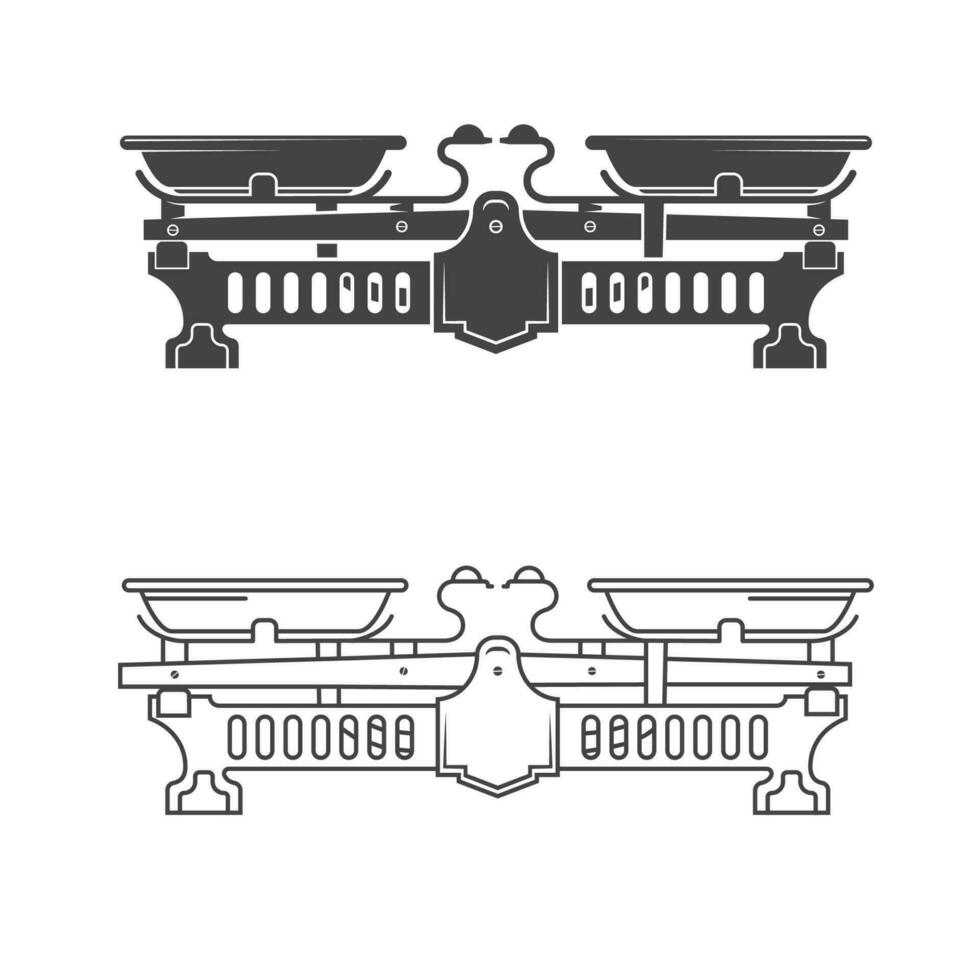 escalas, pesos, Saldo ícone silhueta em branco fundo. vetor ilustração. Libra placa. para logotipo projeto, remendos, selo, logotipo ou Distintivos.