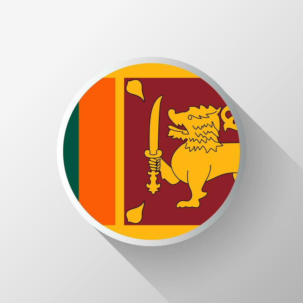 criativo sri lanka bandeira círculo crachá vetor