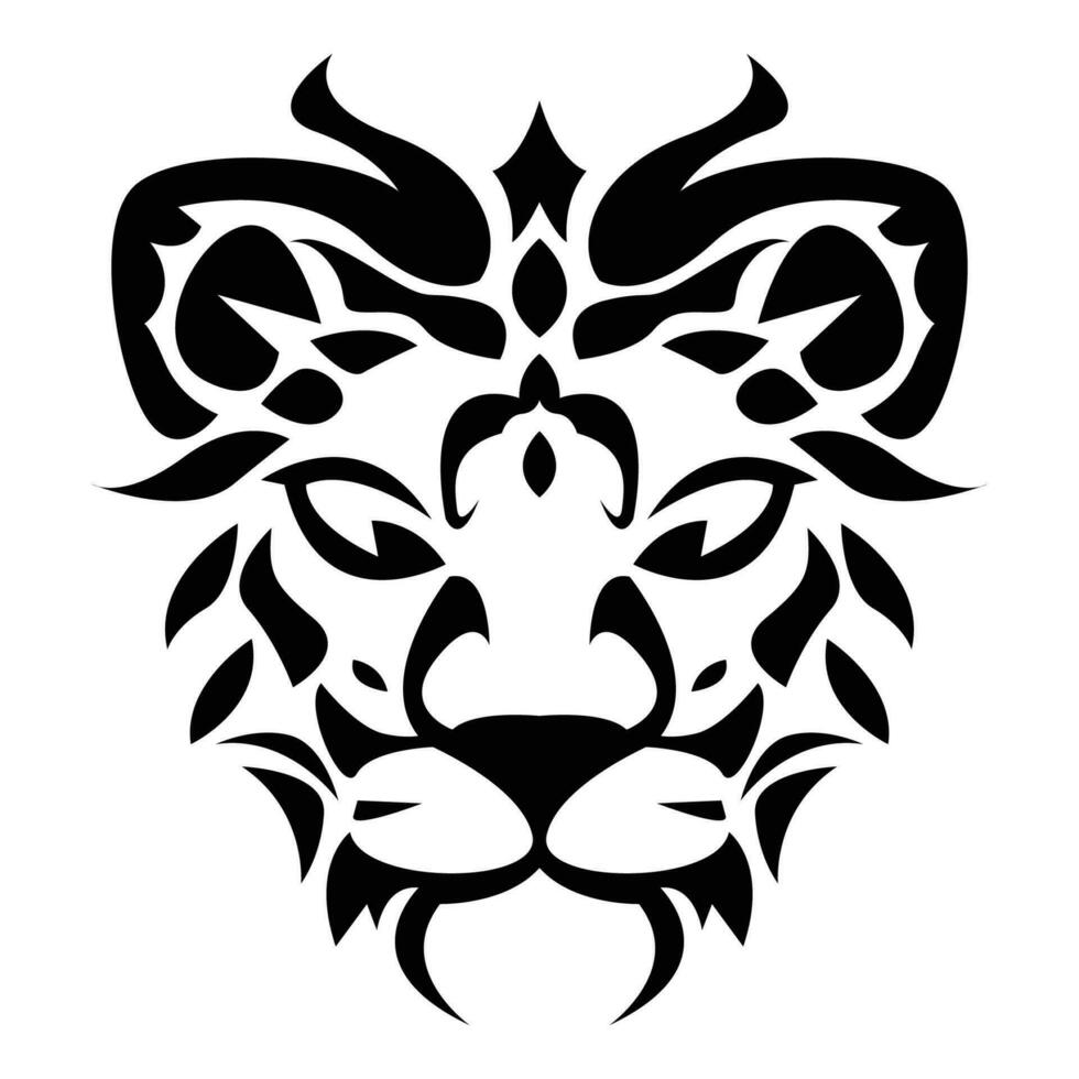 simples abstrato leão cabeça logotipo vetor icônico ilustração
