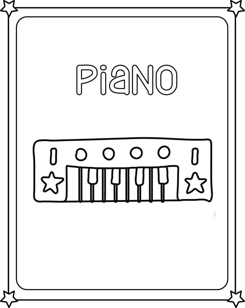 vetor coloração imagem do piano