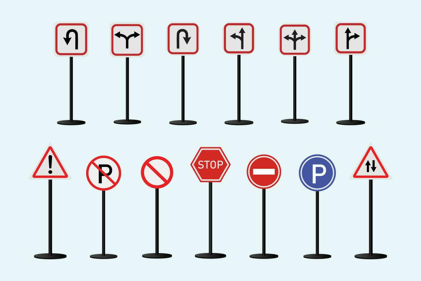 tráfego estrada sinais ícone vetor vetor ilustração