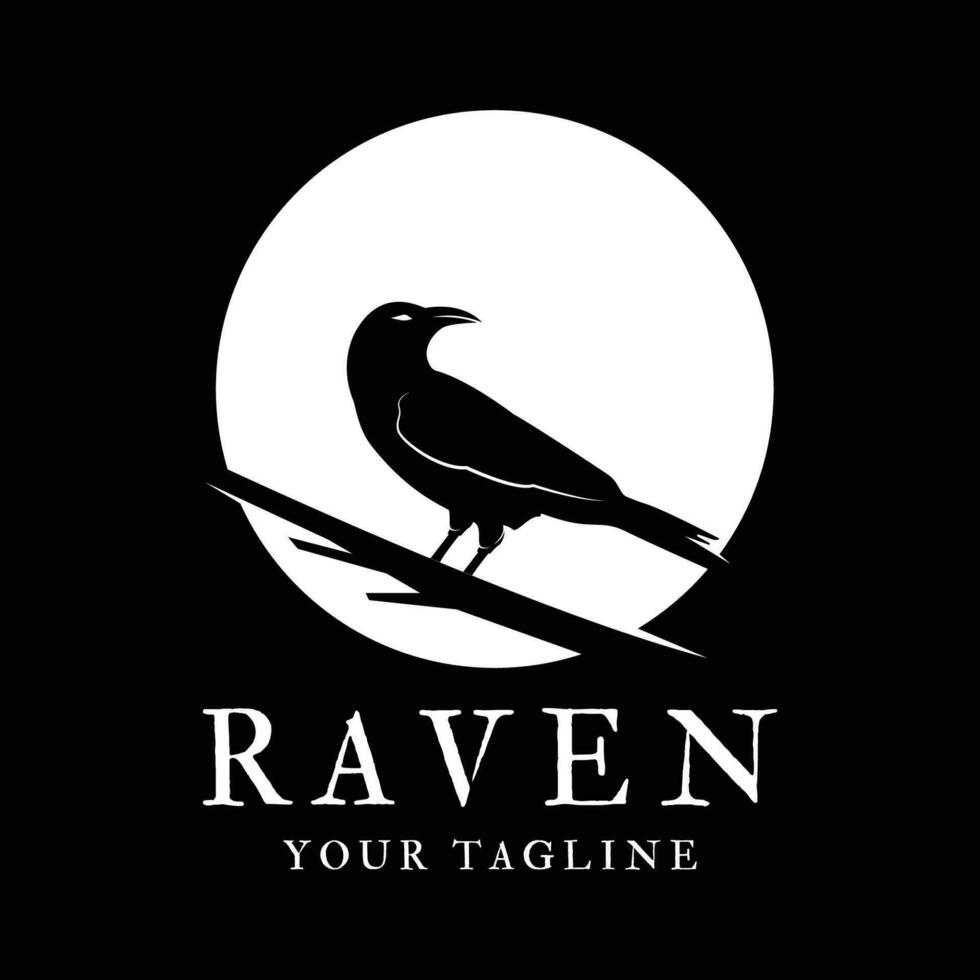 Raven logotipo ícone vetor Projeto template.logo adequado para gótico tema, entretenimento, e muitos criativo o negócio companhia