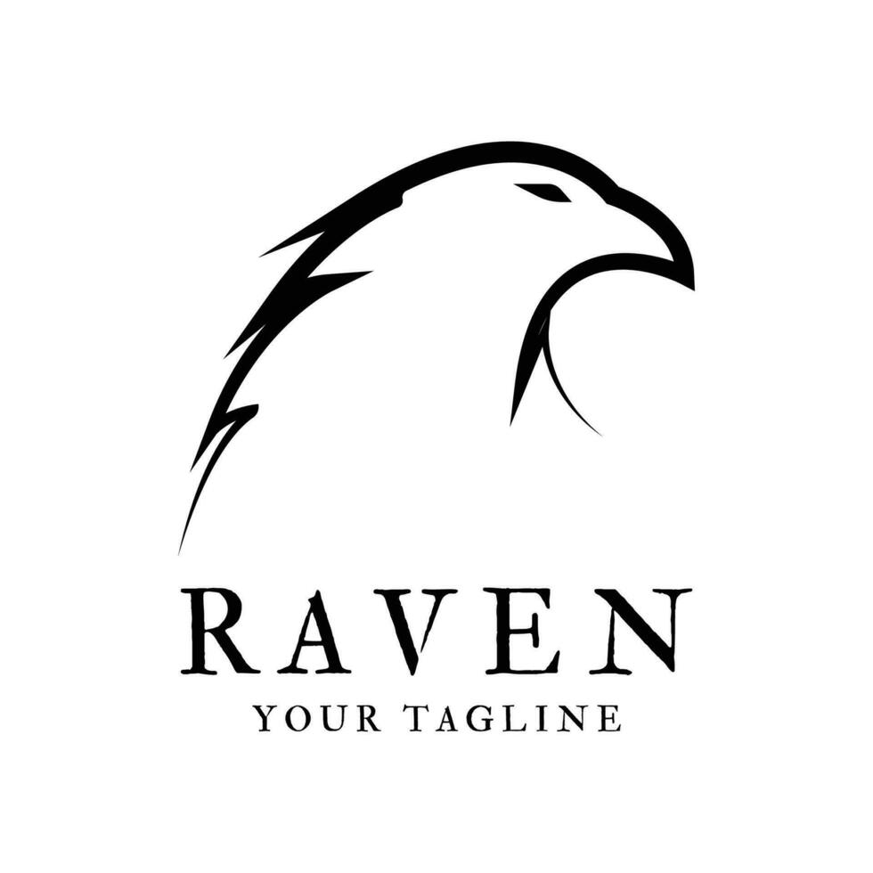 Raven logotipo ícone vetor Projeto template.logo adequado para gótico tema, entretenimento, e muitos criativo o negócio companhia