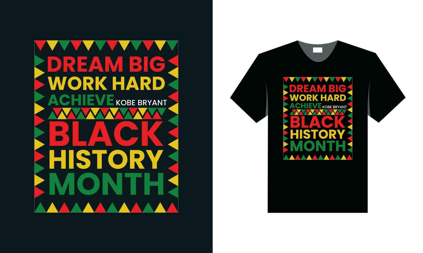 melhor t camisa Projeto para Preto história mês vetor