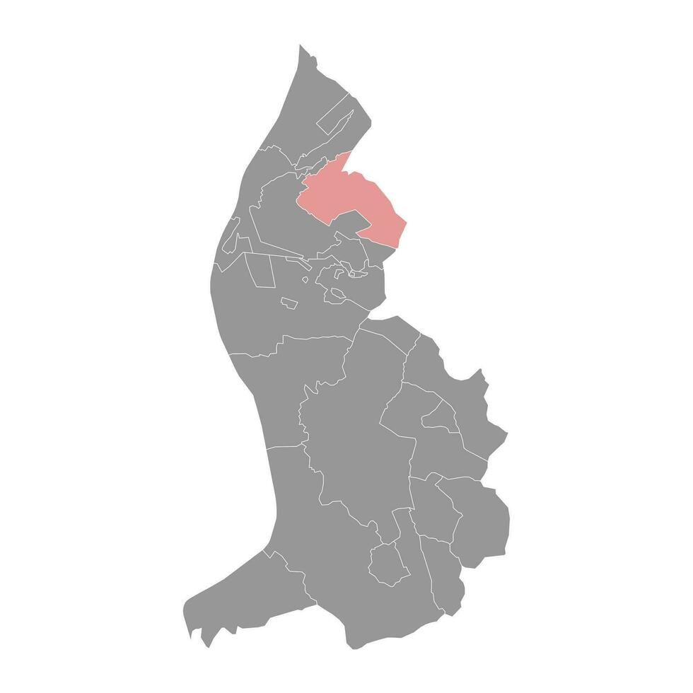 mauren município mapa, administrativo divisão do lichtenstein. vetor ilustração.